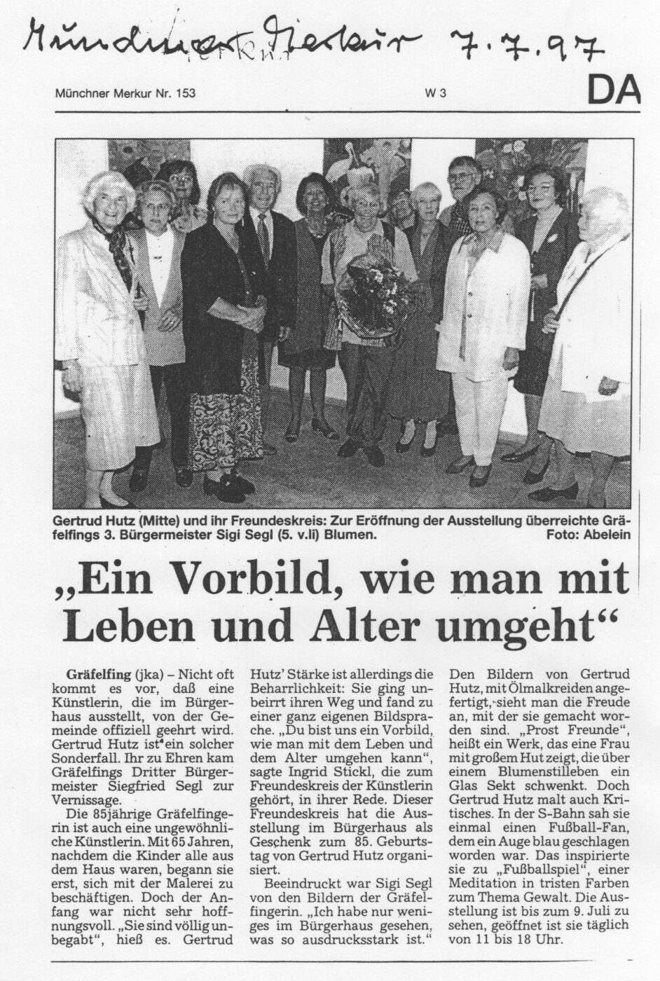 Presseausschnitt — Münchner Merkur 1997