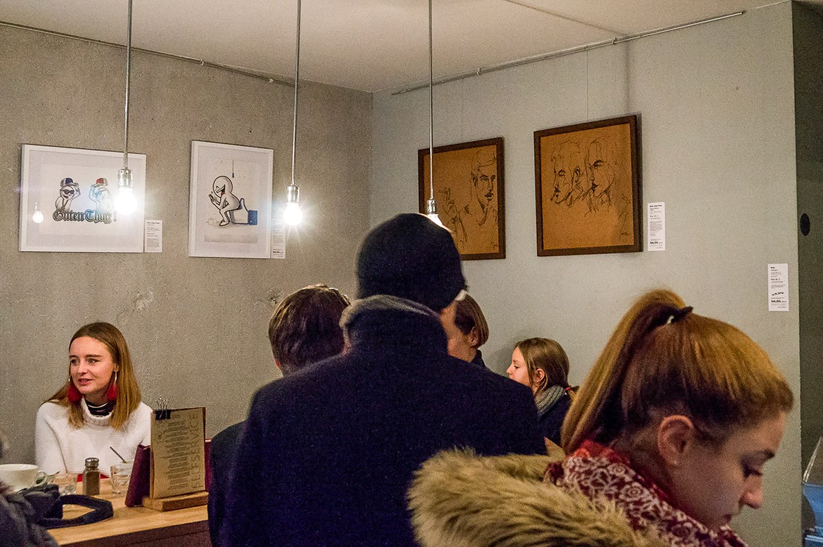 Salzig Berlin — exhibition view at Kaffeemitte