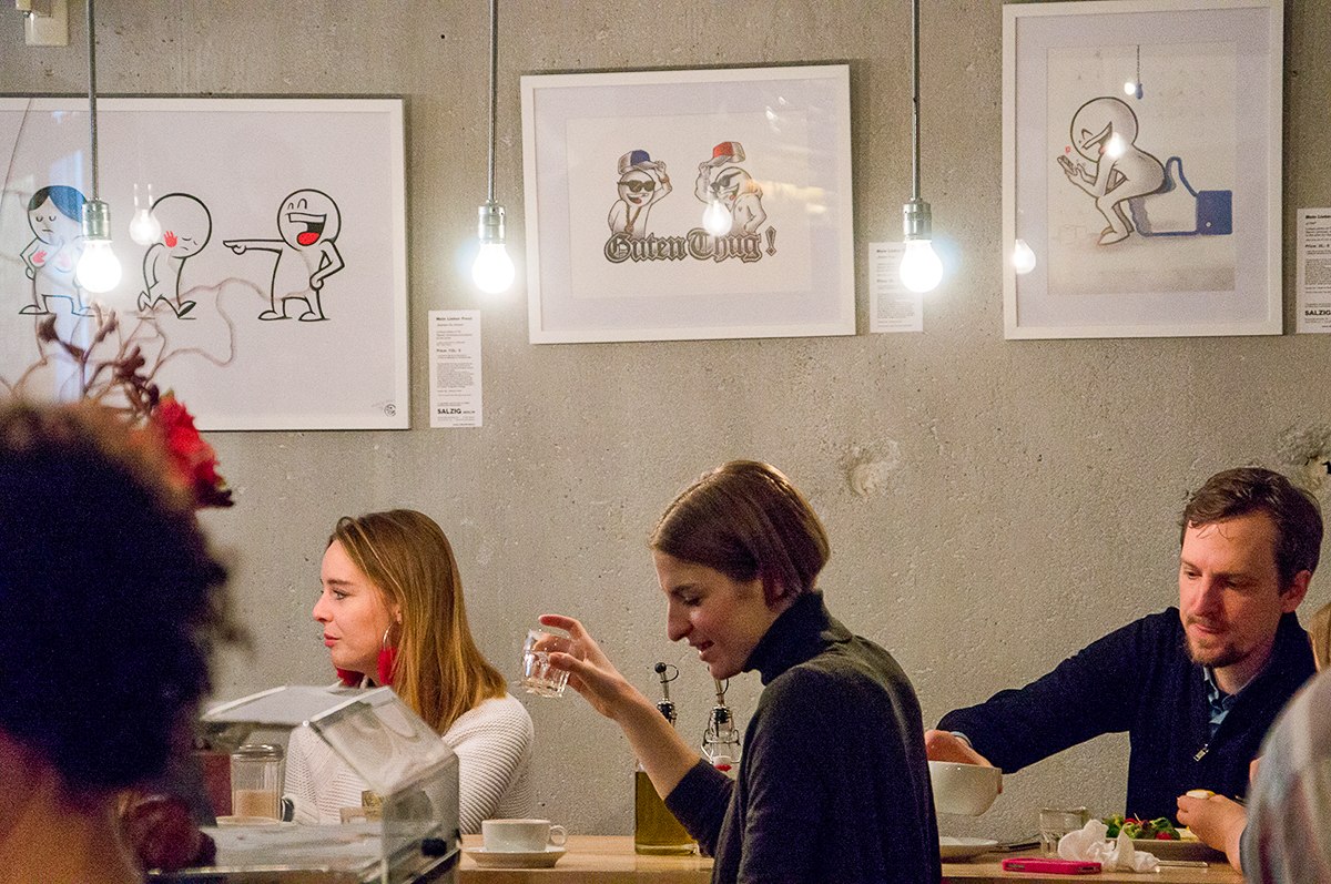Salzig Berlin — exhibition view at Kaffeemitte