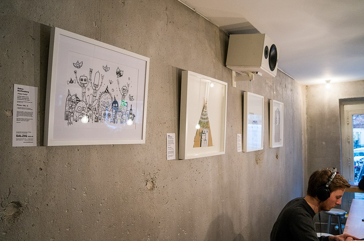 Salzig Berlin — exhibition view at Kaffeemitte