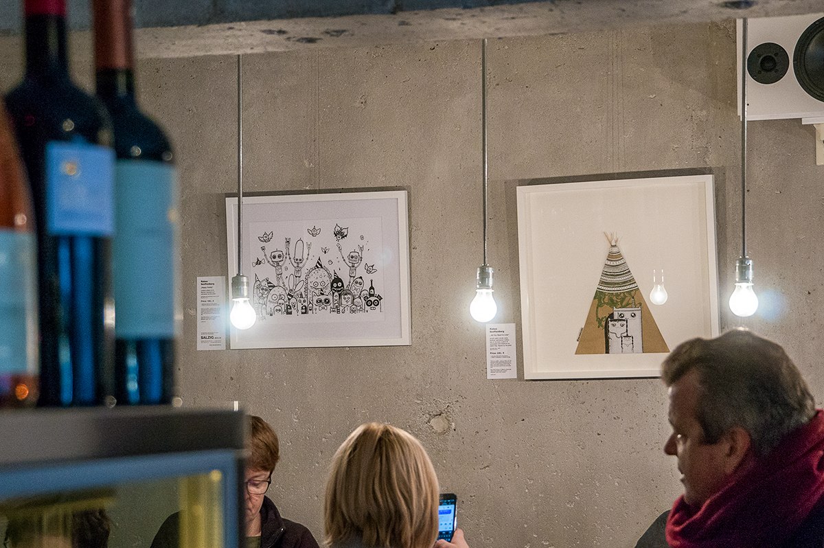 Salzig Berlin — exhibition view at Kaffeemitte