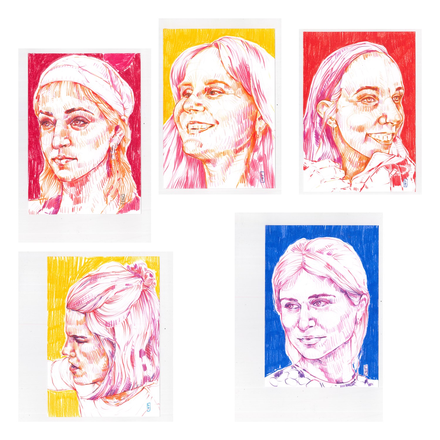 Woman Portrait Gallery 3 — Three Studies In Line